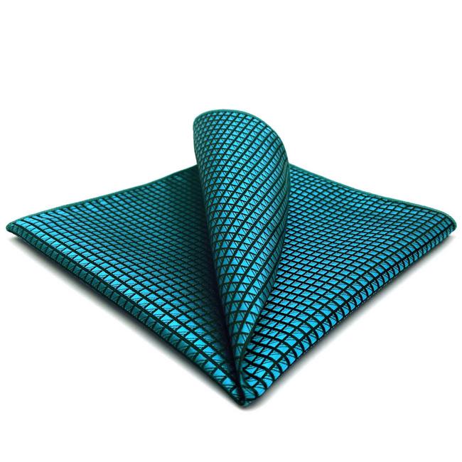 shlax & wing BH25 Blue Solid Silk Mens Pocket Square Fashion Classic Handkerchief Dress Hanky Libre de impuestos