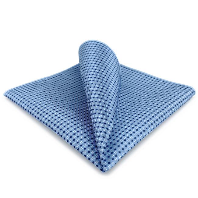 shlax & wing BH6 Azure Polka Dots Silk Mens Pocket Square Wedding Classic Handkerchief Brand New Dress Hanky Oferta exclusiva