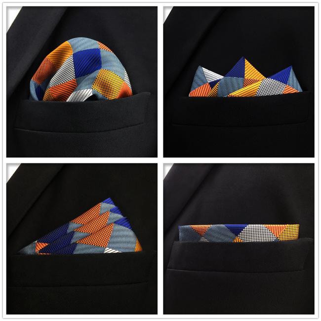shlax & wing 5 Pieces Assorted Fashion Mens Pocket Square Classic Handkerchiefs Set 1-27 Ofertas de temporada
