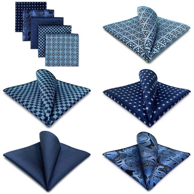 shlax & wing 5 Pieces Assorted Fashion Mens Pocket Square Classic Handkerchiefs Set 2-11 Ofertas especiales