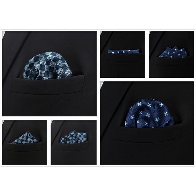 shlax & wing 5 Pieces Assorted Fashion Mens Pocket Square Classic Handkerchiefs Set 2-11 Ofertas especiales