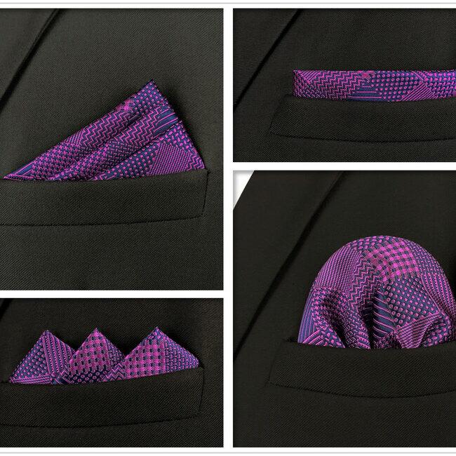 shlax & wing 5 Pieces Assorted Fashion Mens Pocket Square Classic Handkerchiefs Set 2-54 Devoluciones gratuitas