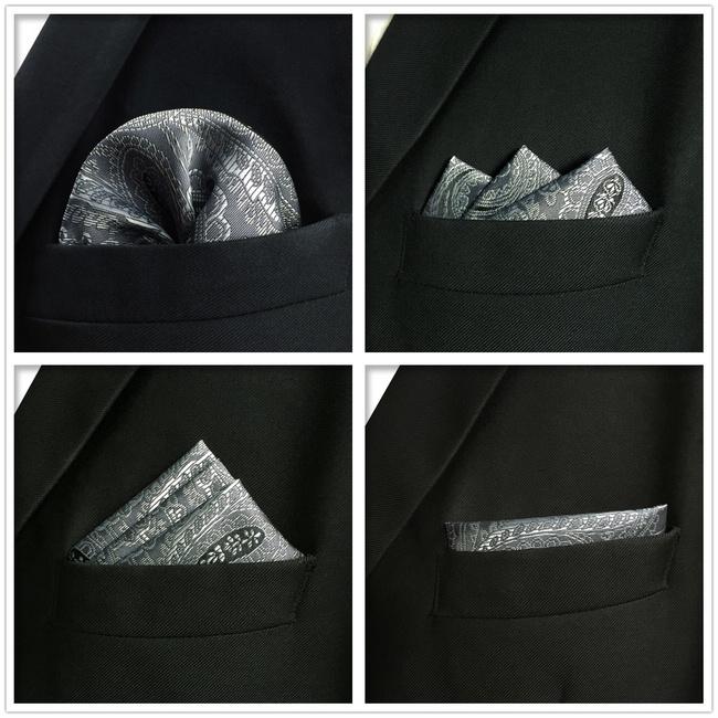 shlax & wing 5 Pieces Assorted Mens Pocket Square Fashion Gift Classic Handkerchiefs Set 1-37 Outlet online
