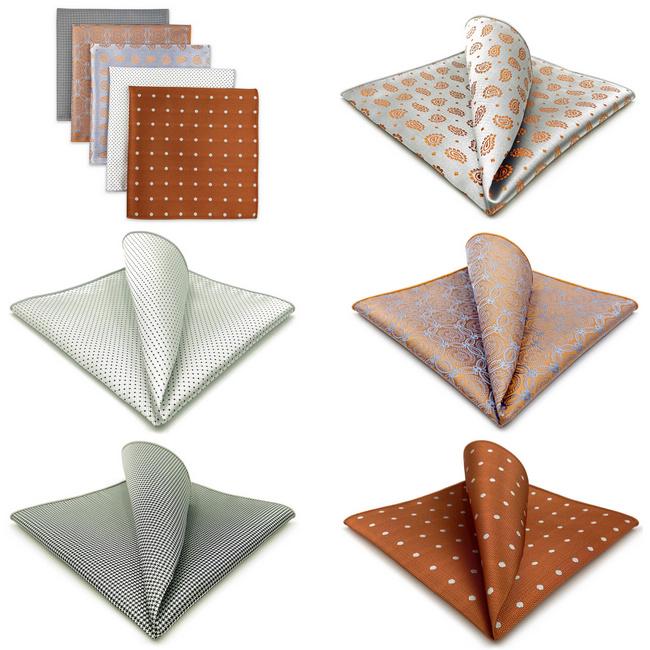 shlax & wing 5 Pieces Assorted Mens Pocket Square Fashion Gift Classic Handkerchiefs Set 2-83 Ofertas