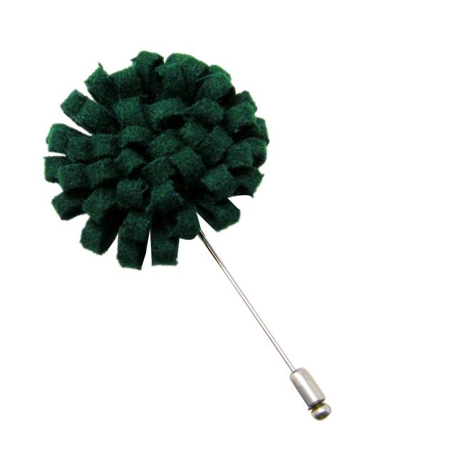 shlax & wing Green Wool Felt Lapel Flowers Boutonniere Stick Pin Men’s Accessories Handmade Necktie Gran oferta