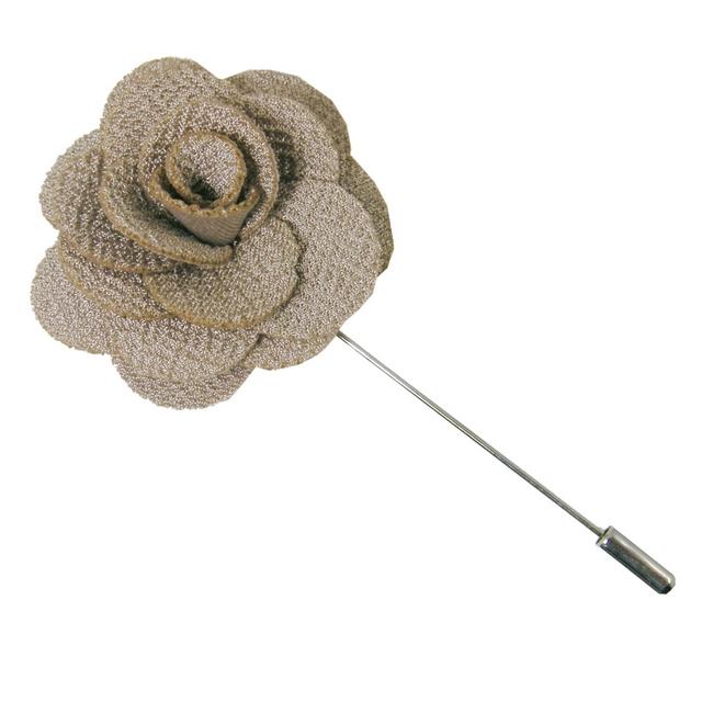 shlax & wing Khaki Cotton Blend Lapel Flowers Boutonniere Stick Pin Men’s Accessories Handmade Necktie Rebajas baratas