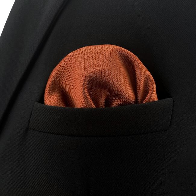 shlax & wing CH16 Solid Orange Silk Mens Pocket Square Fashion Wedding Acceossories Hanky Brand New Handkerchief COMPRAR AHORA