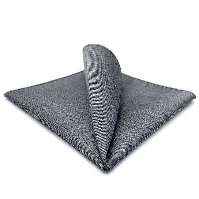 shlax & wing CH20 Gray Solid Silk Mens Pocket Square Fashion Wedding Acceossories Hanky Brand New Handkerchief Últimos 2 días