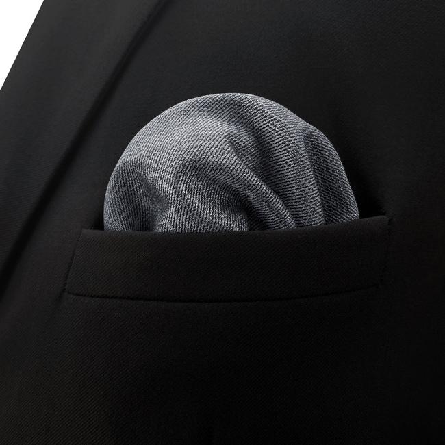 shlax & wing CH20 Gray Solid Silk Mens Pocket Square Fashion Wedding Acceossories Hanky Brand New Handkerchief Últimos 2 días