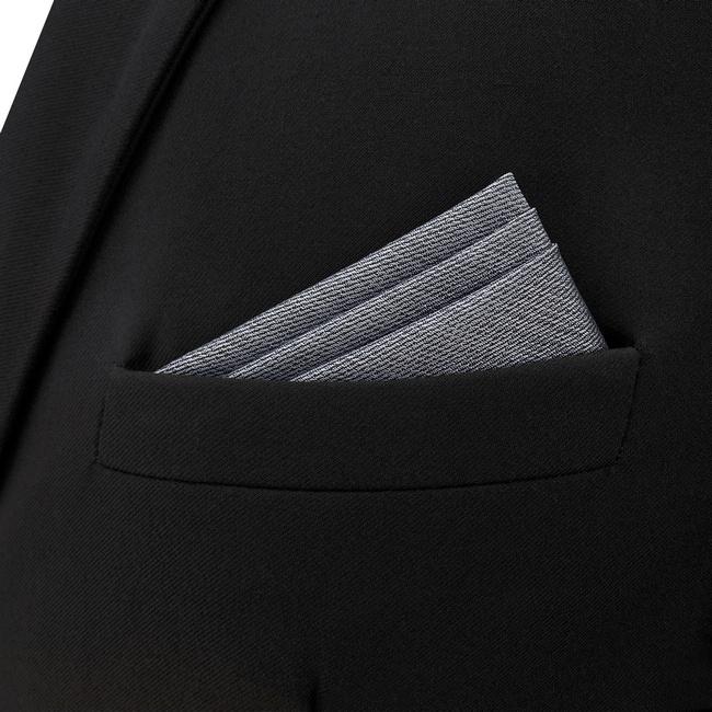shlax & wing CH20 Gray Solid Silk Mens Pocket Square Fashion Wedding Acceossories Hanky Brand New Handkerchief Últimos 2 días