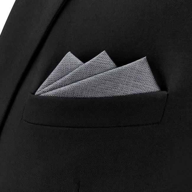 shlax & wing CH20 Gray Solid Silk Mens Pocket Square Fashion Wedding Acceossories Hanky Brand New Handkerchief Últimos 2 días