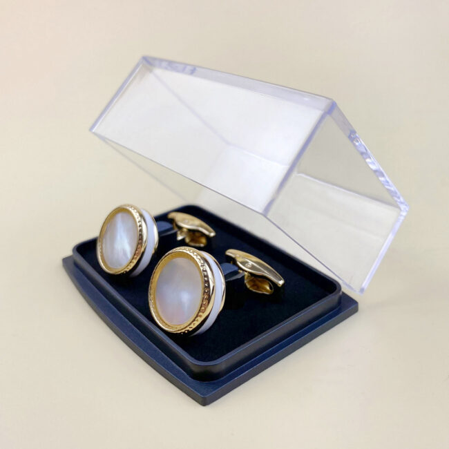 shlax & wing Stainless steel Mens Cufflinks Mother of Pearl Personalized French Shirt Pair of Cuffs 97 Oferta especial de fábrica
