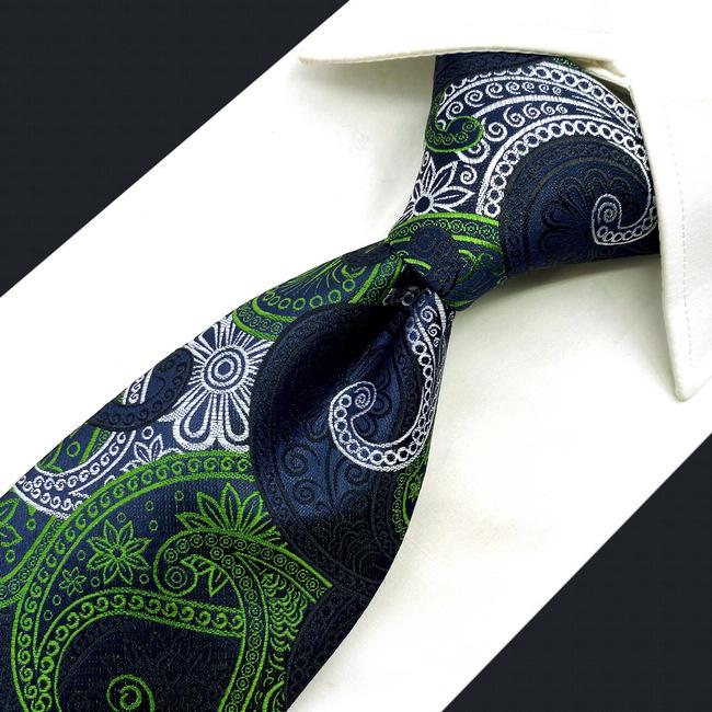 shlax & wing A58 Blue Green Paisley Mens Neckties Classic Wedding Ties Groom Envío internacional gratuito