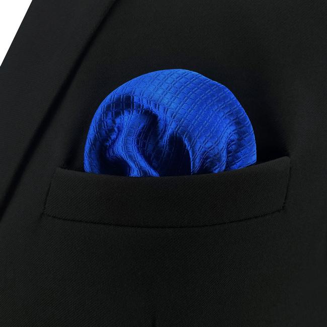 shlax & wing CH32 Blue Solid Silk Mens Pocket Square Classic Brand New Handkerchief Fashion Wedding Acceossories Hanky Descuento por venta flash