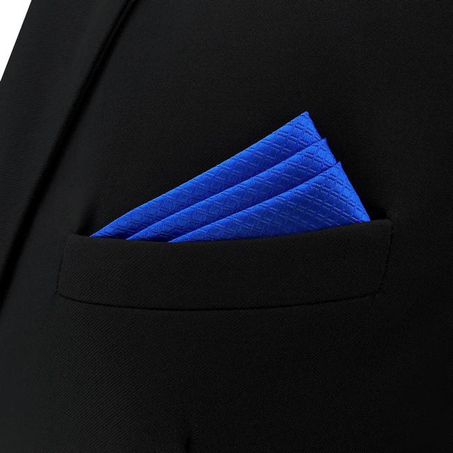 shlax & wing CH32 Blue Solid Silk Mens Pocket Square Classic Brand New Handkerchief Fashion Wedding Acceossories Hanky Descuento por venta flash