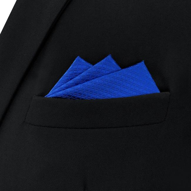 shlax & wing CH32 Blue Solid Silk Mens Pocket Square Classic Brand New Handkerchief Fashion Wedding Acceossories Hanky Descuento por venta flash