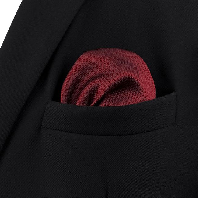 shlax & wing CH33 Classic Red Solid Mens Pocket Square Silk Brand New Handkerchief Fashion Wedding Acceossories Hanky Ofertas de temporada