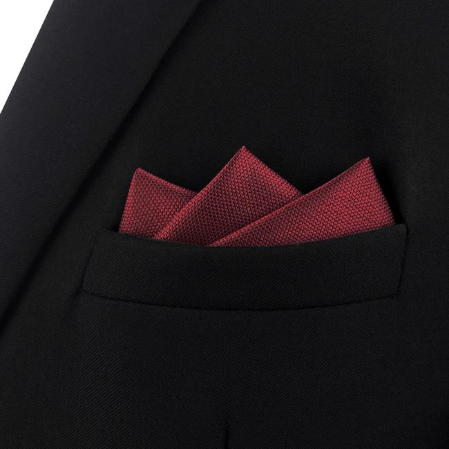 shlax & wing CH33 Classic Red Solid Mens Pocket Square Silk Brand New Handkerchief Fashion Wedding Acceossories Hanky Ofertas de temporada