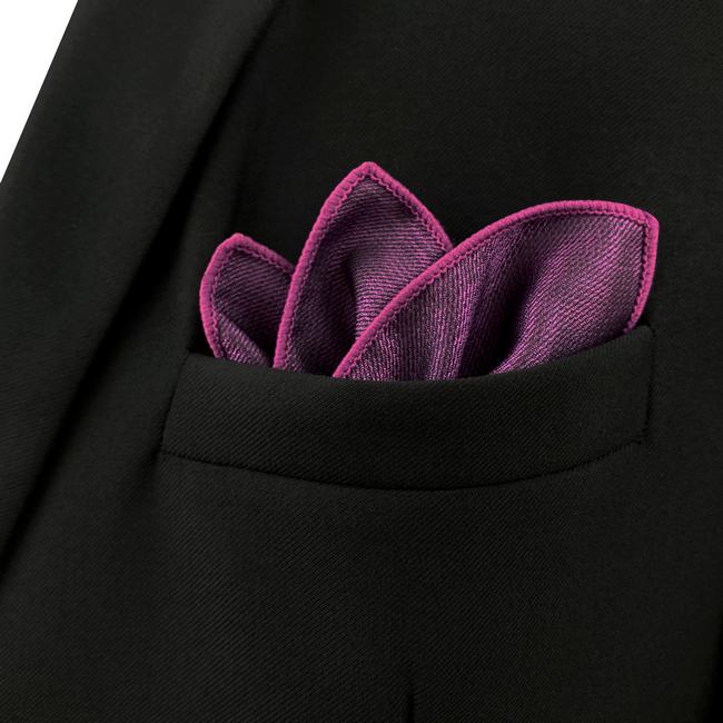 shlax & wing DH11 Purple Solid Mens Pocket Square Silk Wedding Fashion Handkerchief Novelty Groom Dress Hanky Grandes ahorros