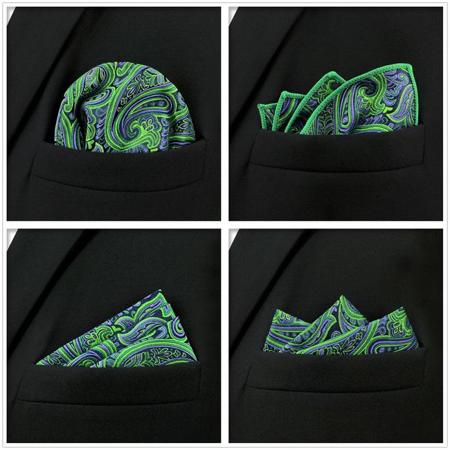 shlax & wing 5 Pieces Assorted Mens Pocket Square Fashion Gift Classic Handkerchiefs Set 2-89 En línea