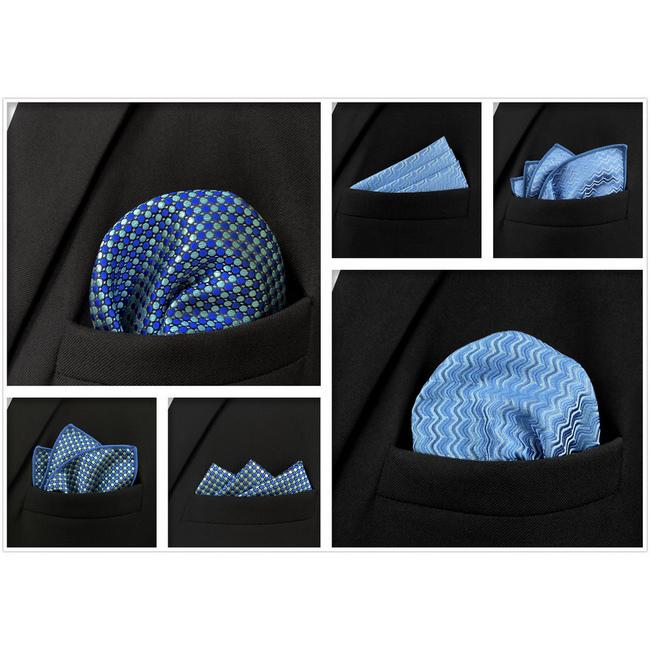 shlax & wing 5 Pieces Assorted Mens Pocket Square Fashion Gift Classic Handkerchiefs Set 2-91 Outlet online