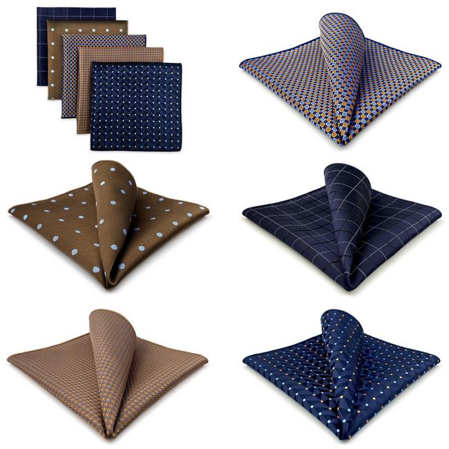 shlax & wing 5 Pieces Assorted Mens Pocket Square Fashion Gift Classic Handkerchiefs Set 2-92 Rebajas
