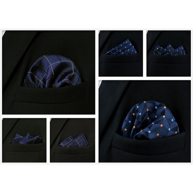 shlax & wing 5 Pieces Assorted Mens Pocket Square Fashion Gift Classic Handkerchiefs Set 2-92 Rebajas