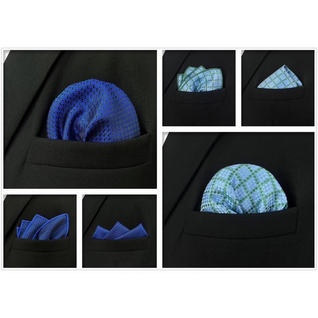shlax & wing 5 Pieces Assorted Mens Pocket Square Fashion Gift Classic Handkerchiefs Set 2-95 Ofertas