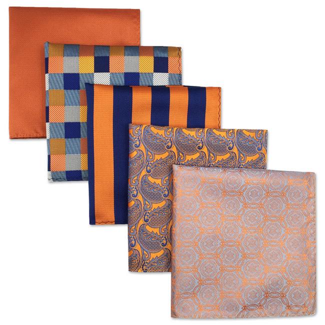 shlax & wing 5 Pieces Assorted Mens Pocket Square Fashion Gift Classic Handkerchiefs Set 3-21 Rebajas de fábrica