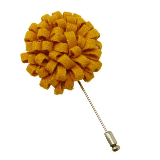 shlax & wing Yellow Wool Felt Lapel Flowers Boutonniere Stick Pin Men’s Accessories Handmade Necktie Rebajas top