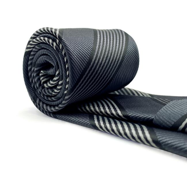 shlax & wing A70 Black Striped Mens Neckties Pocket Square Set Dress Classic Party Novelty Business Envío gratis