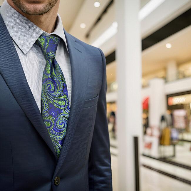 shlax & wing A78 Green Blue Paisley Mens Neckties Pocket Square Set Classic Fashion Wedding Extra Long Size Tie Últimos 2 días
