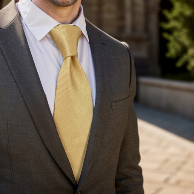 shlax & wing A80 Light Yellow Solid Mens Necktie Pocket Square Set Fashion Skinny Tie Gift Wedding 63″ Precio de fábrica