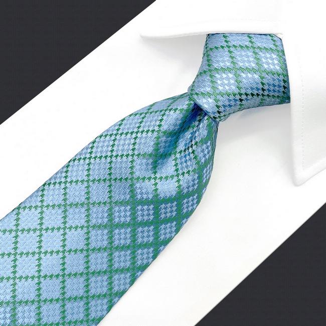 shlax & wing A82 Aqua Checkes Silk Mens Necktie Pocket Square Set Classic Brand New Fashion Wedding 63″ Solo hoy