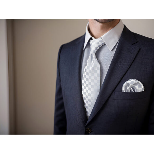 shlax & wing A83 Silver Checkes Mens Neckties Pocket Square Set Classic Fashion Wedding Skinny Tie Gift Wedding 63″ Oferta especial de fábrica