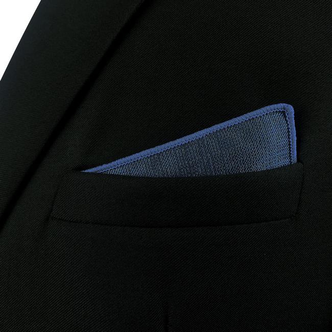 shlax & wing DH20 Navy Solid Mens Pocket Square Silk Dress Classic Hanky Wedding Fashion Handkerchief Promoción trimestral