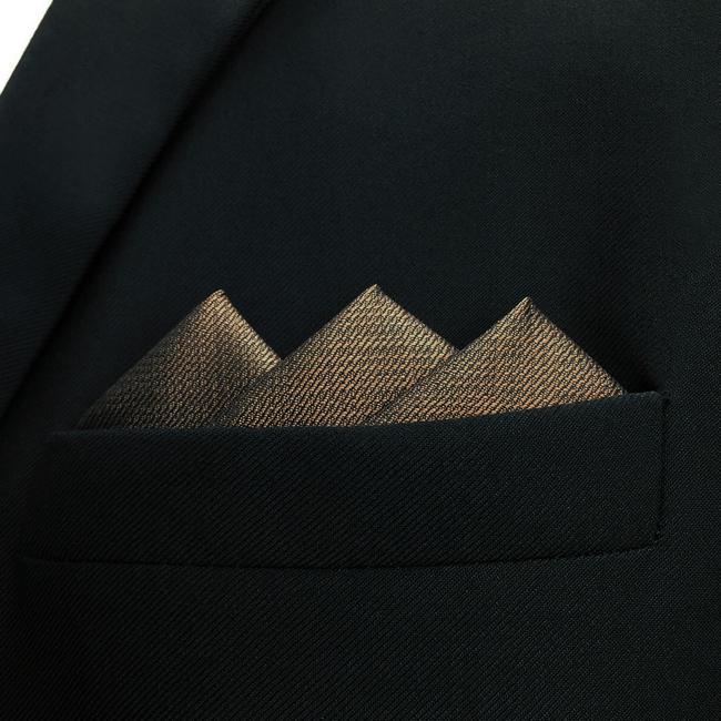 shlax & wing DH27 Brown Solid Mens Pocket Square Silk Fashion Dress Handkerchief Classic Brand New Hanky Grandes descuentos