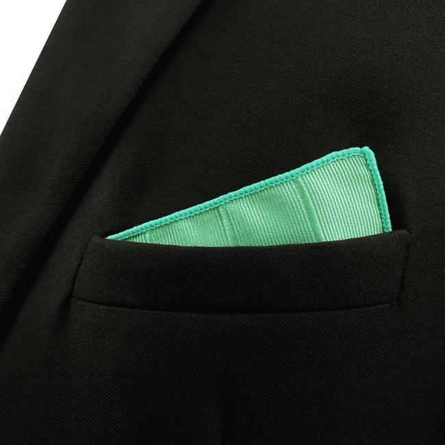 shlax & wing HH11 Green Solid Striped Silk Mens Pocket Square Wedding Fashion Handkerchief Novelty Classic Hanky Ahorra y exporta