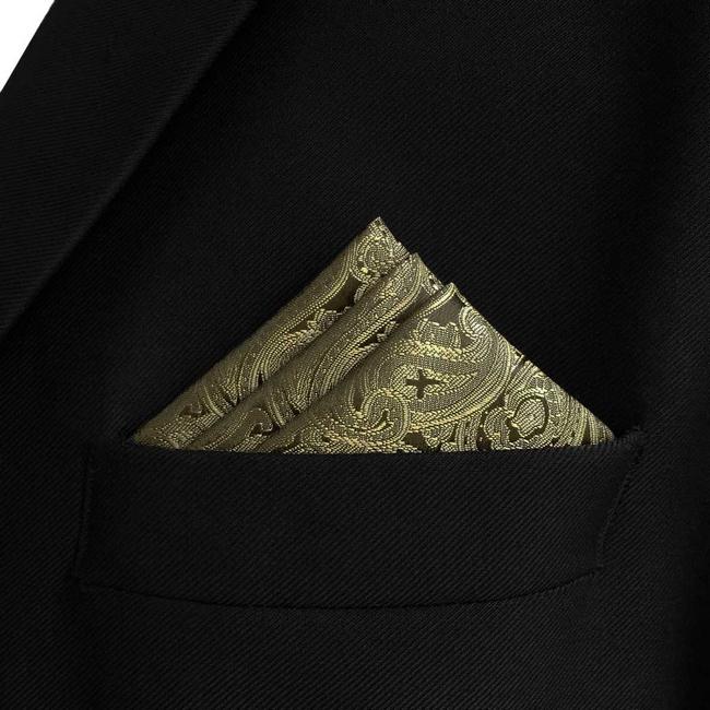 shlax & wing EH16 Brown Paisley Mens Pocket Square Silk Fashion Hanky Groom Dress Wedding Libre de impuestos