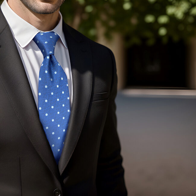 shlax & wing A84 Blue Polka Dots Mens Neckties Pocket Square Set Fashion Business Accessory Classic 63″ Descuentos del mes
