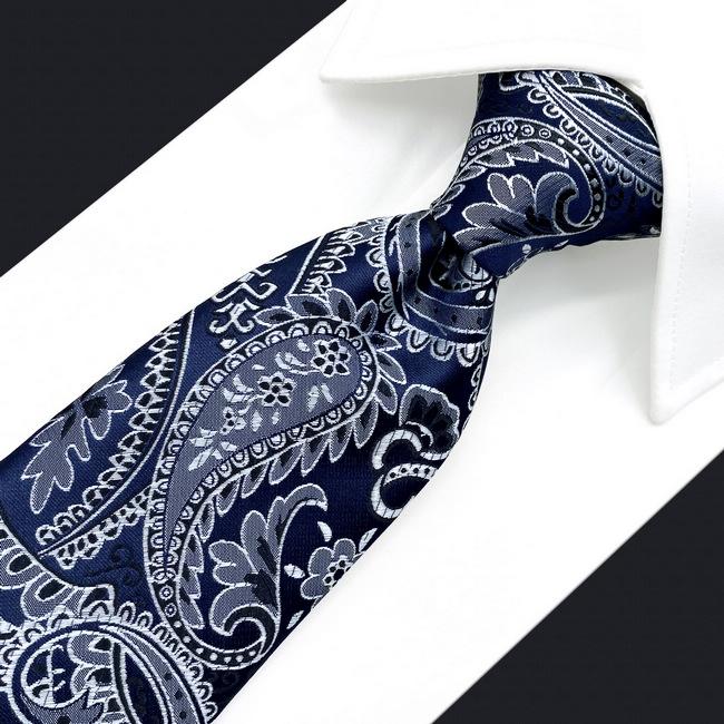 shlax & wing A87 Blue Paisley Mens Ties Pocket Square Set Luxury Gift Accessories 63″ Necktie Party Descuento por venta flash