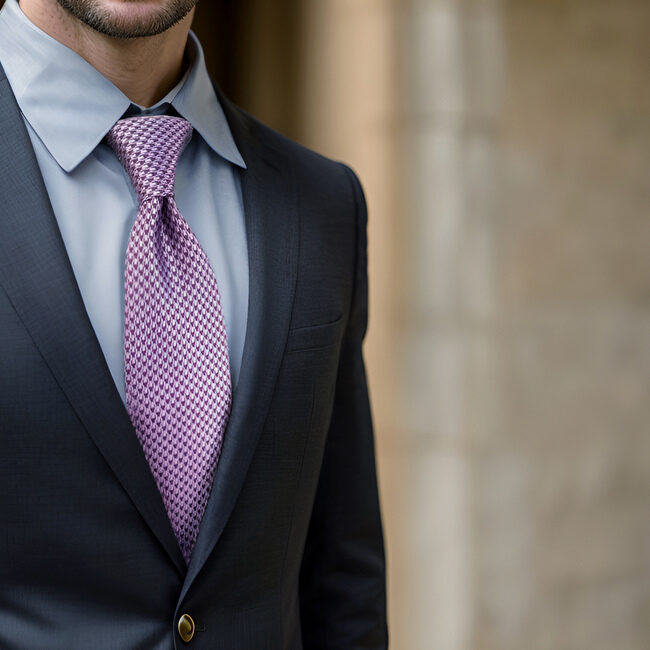 shlax & wing A90 Purple Houndstooth Mens Ties Pocket Square Set Wedding Extra Long Size Business Classic Ofertas especiales
