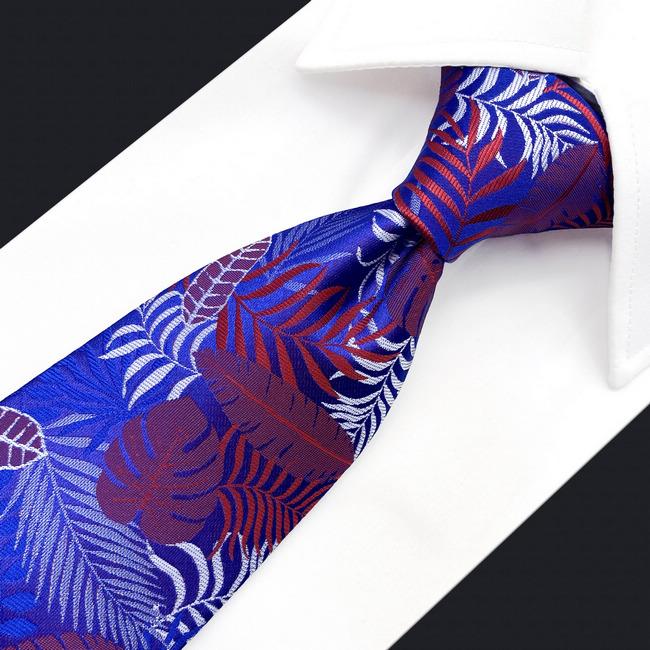 shlax & wing A91 Blue Red Abstract Mens Necktie Pocket Square Set Wedding Fashion Extra Long Size Brand New Dress Grandes ahorros