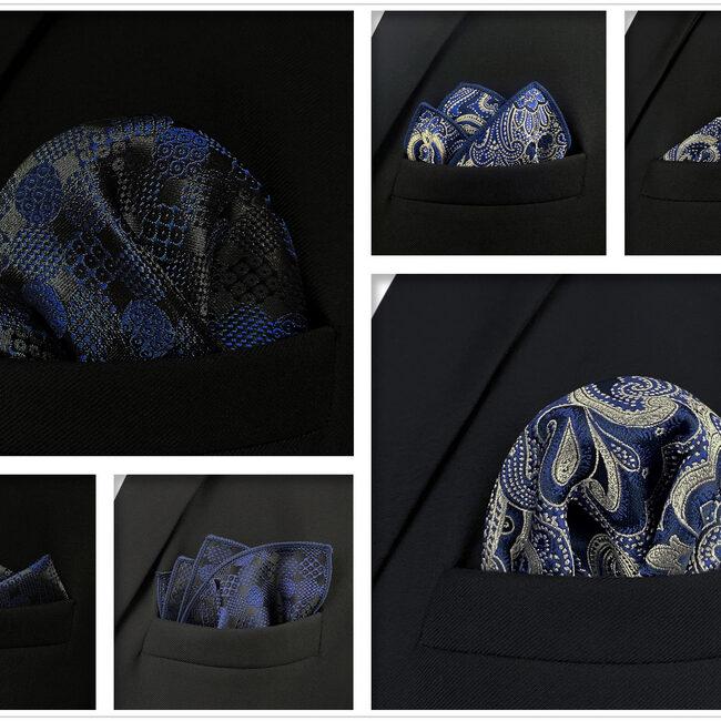 shlax & wing 5 Pieces Mens Pocket Square Brand New Gift Classic Acceossories Handkerchiefs Set 5-10 Ventas relámpago