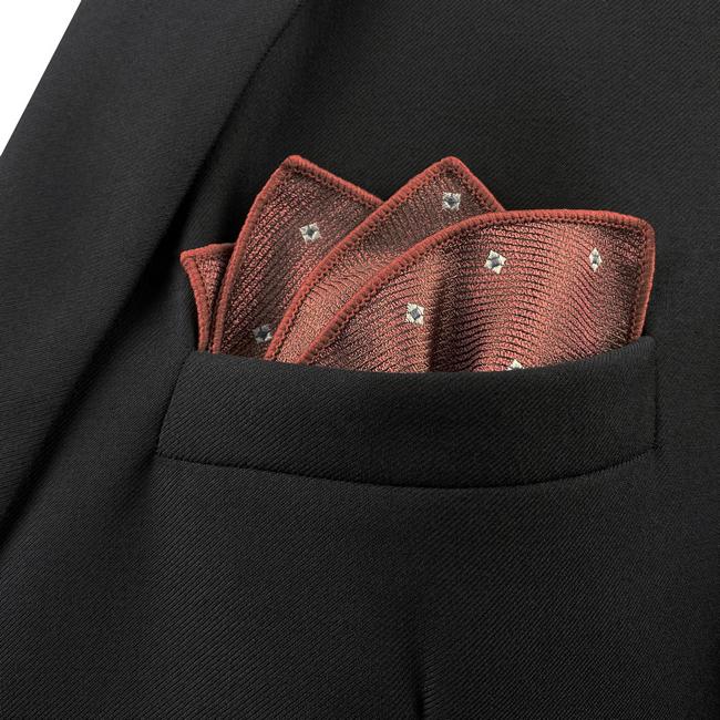 shlax & wing HH16 Brown Floral Mens Pocket Square Silk Fashion Hanky Groom Handkerchief Classic Dress Wedding Descuento