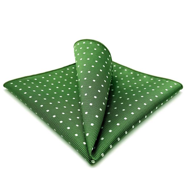 shlax & wing EH21 Green Polka Dots Silk Mens Pocket Square Classic Fashion Handkerchief Brand New Accessory Hanky Mejor oferta