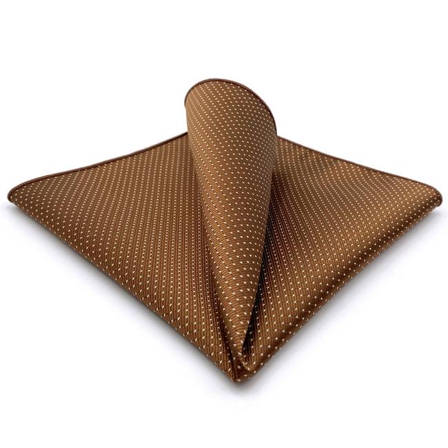 shlax & wing HH21 Brown Polka Dots Silk Mens Pocket Square Classic Fashion Handkerchief Brand New Accessory Hanky Rebajas online