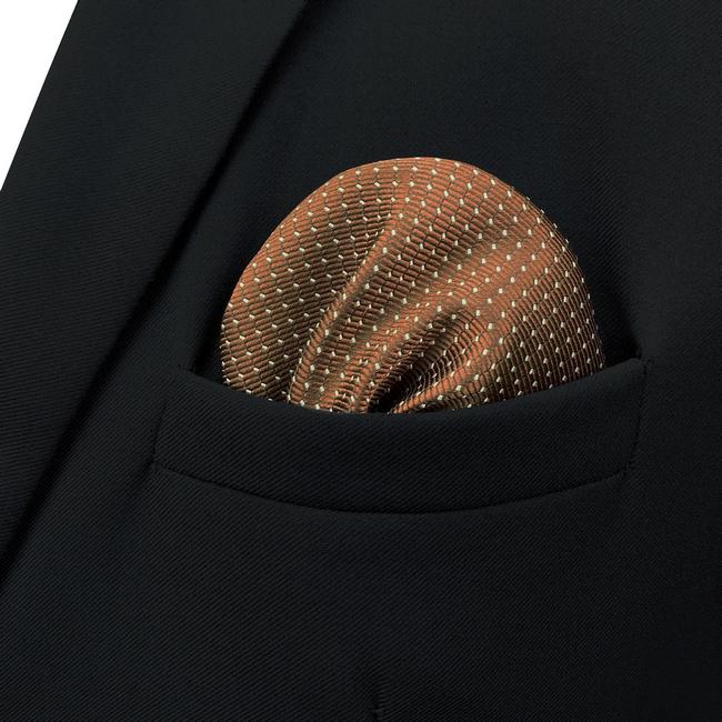 shlax & wing HH21 Brown Polka Dots Silk Mens Pocket Square Classic Fashion Handkerchief Brand New Accessory Hanky Rebajas online