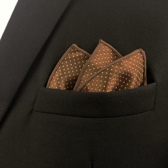 shlax & wing HH21 Brown Polka Dots Silk Mens Pocket Square Classic Fashion Handkerchief Brand New Accessory Hanky Rebajas online