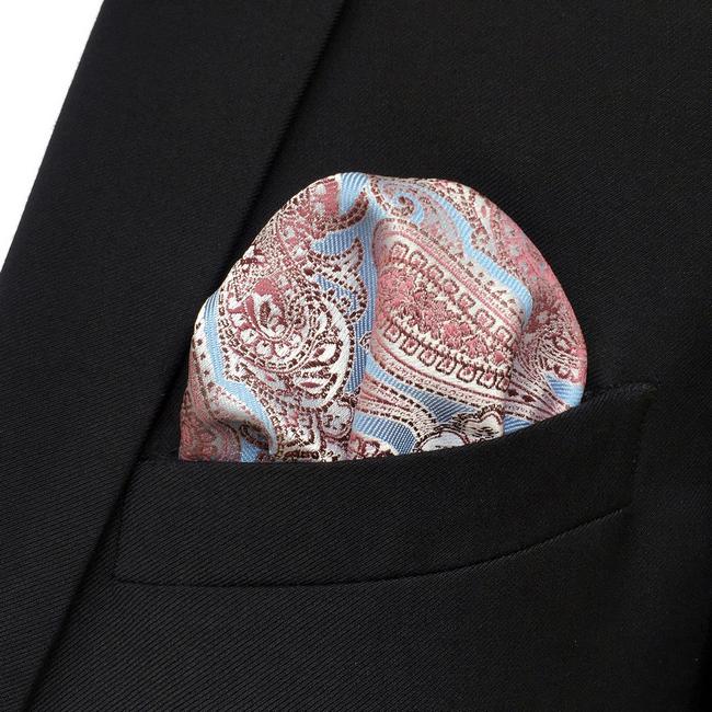 shlax & wing FH7 Azure pink Silk Mens Pocket Square Wedding Fashion Handkerchief Novelty Dress Hanky COMPRAR AHORA